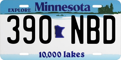 MN license plate 390NBD
