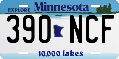 MN license plate 390NCF