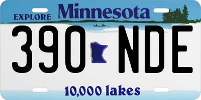 MN license plate 390NDE