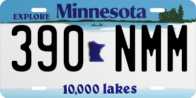 MN license plate 390NMM