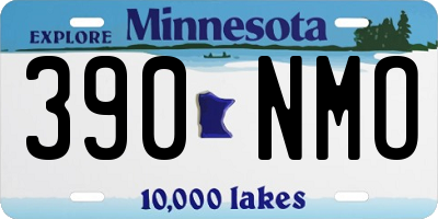 MN license plate 390NMO