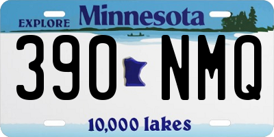 MN license plate 390NMQ