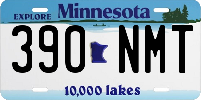 MN license plate 390NMT