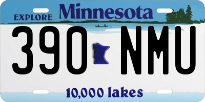 MN license plate 390NMU
