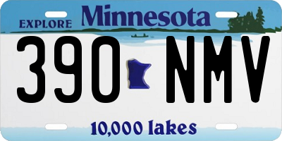 MN license plate 390NMV