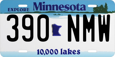 MN license plate 390NMW