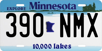 MN license plate 390NMX