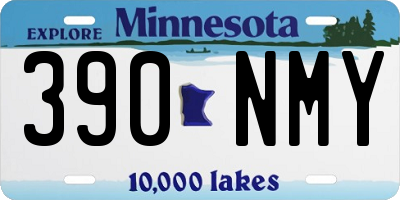 MN license plate 390NMY