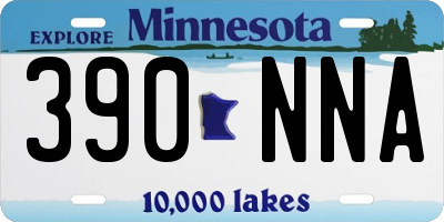 MN license plate 390NNA