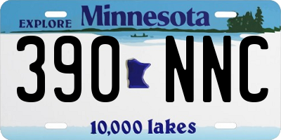 MN license plate 390NNC