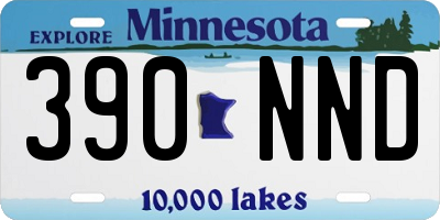 MN license plate 390NND