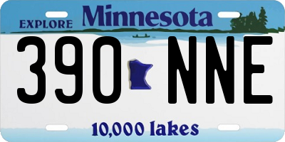 MN license plate 390NNE