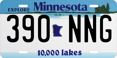 MN license plate 390NNG