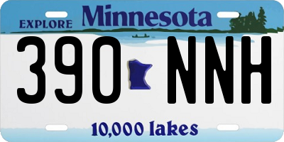 MN license plate 390NNH
