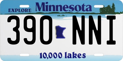 MN license plate 390NNI