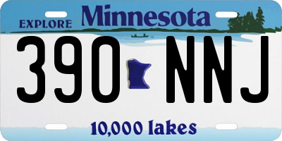 MN license plate 390NNJ