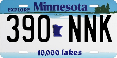 MN license plate 390NNK