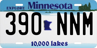 MN license plate 390NNM