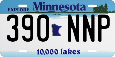 MN license plate 390NNP