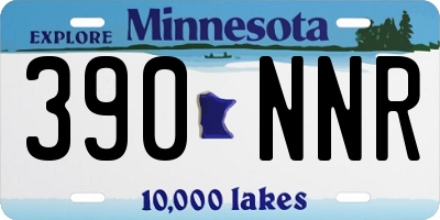 MN license plate 390NNR