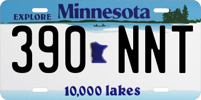 MN license plate 390NNT