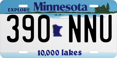 MN license plate 390NNU