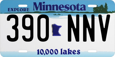 MN license plate 390NNV
