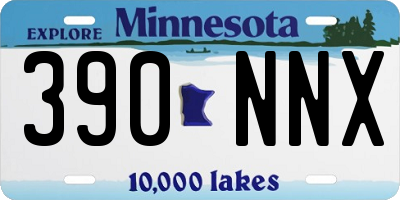 MN license plate 390NNX