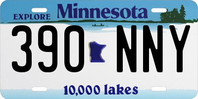 MN license plate 390NNY