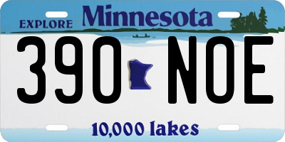 MN license plate 390NOE
