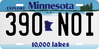MN license plate 390NOI