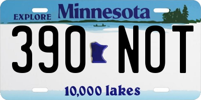 MN license plate 390NOT
