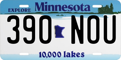 MN license plate 390NOU