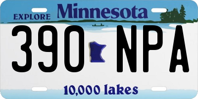 MN license plate 390NPA