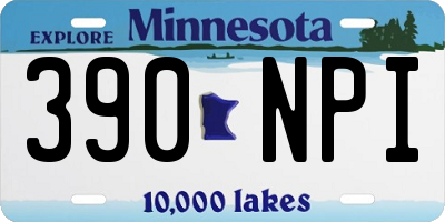 MN license plate 390NPI