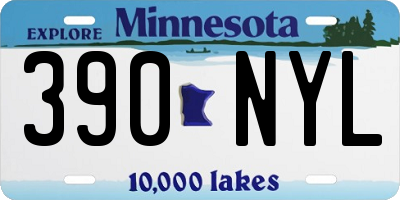 MN license plate 390NYL