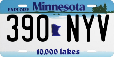 MN license plate 390NYV