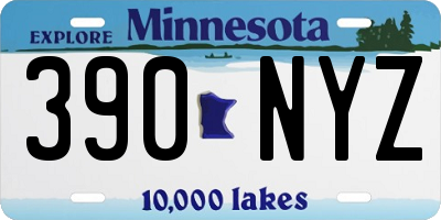 MN license plate 390NYZ