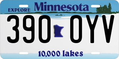 MN license plate 390OYV