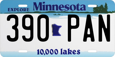 MN license plate 390PAN