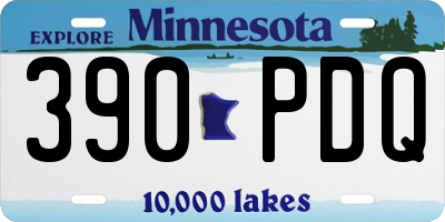 MN license plate 390PDQ