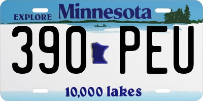 MN license plate 390PEU