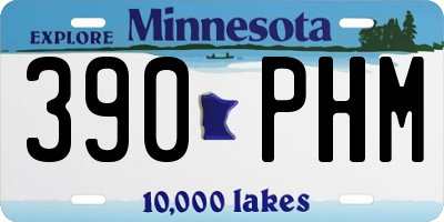 MN license plate 390PHM