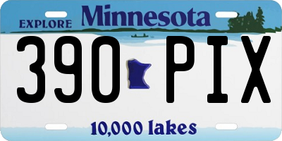 MN license plate 390PIX