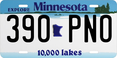 MN license plate 390PNO