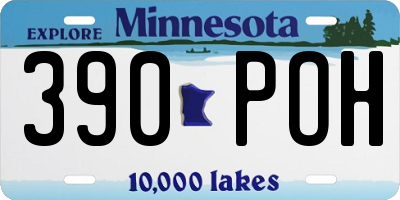 MN license plate 390POH