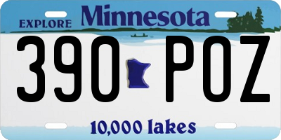 MN license plate 390POZ