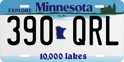 MN license plate 390QRL