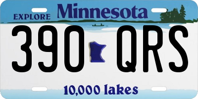 MN license plate 390QRS