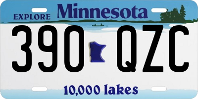 MN license plate 390QZC